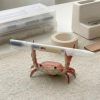 KANI︱Cute Crab Pen Holder for Desk, Japanese Stationery Decor, Ergonomic Study Office Decor, Desk Organizer, Paintbrush Holder Artist Gift